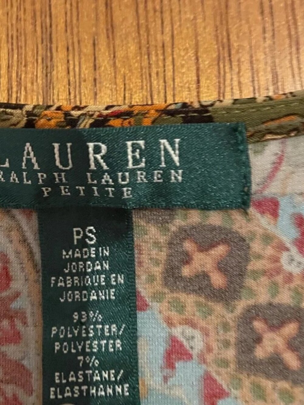 Vintage Lauren Ralph Lauren Paisley Print Sleeveless Wrap Dress PS - Picture 4 of 4